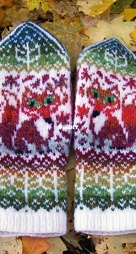 Fox season mittens by Natalia Moreva for Kulabra Designs