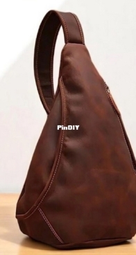 FloresPaterns - Leather Sling Bag