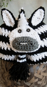 MJs Off The Hook Designs - Michelle Moore - Hooded Zebra Blanket