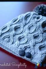 A Crocheted Simplicity - Jennifer Pionk - Hourglass Cabled Beanie and Slouch