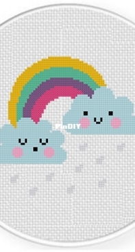 Daily Cross Stitch - Rainbow Shower 2