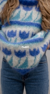 Fluffy Tulip Sweater - Catharina Ilstad - HipKnitShop