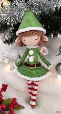 Bluu Bunny Crochet - Renata Volent - Xmas Doll Elf Holly
