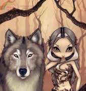 HAED HAEJBG 509 A Wolfish Friend by Jasmine Becket-Griffith