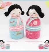 Handmade Kitty - Jenny Lloyd - Japanese Kokeshi Girls Jewelry Box