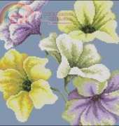 Pretty Petunia Pillow from Just Cross Stitch August 2002