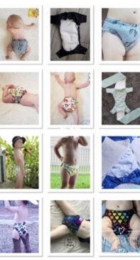 The Happy Hippos - LG Hipster Side Closure Cloth Diaper AIO, AI2, Fitted, Cover Trainer Pull Up