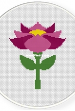 Daily Cross Stitch - Violet Flower