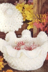 Annies Attic -  Margarel Anderson - Milk Glass Crochet - 87Q07 Candy Dish