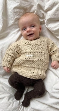 Ingrid Sweater Baby by Mette-Wendelboe Okkels - PetiteKnit - Russian translated