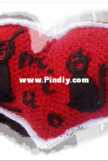 cat red heart