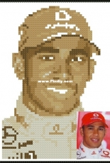 Stitch a Star - Lewis Hamilton from Cross Stitcher 192 XSD