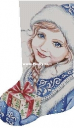 Snow Maiden stocking by Ivolga Lena Zolotko XSD