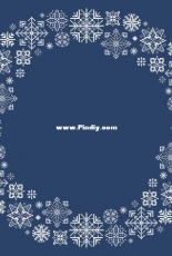 Coricamo W 8821 Table runner with Snowflakes