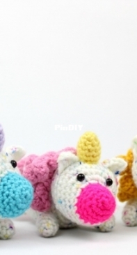 Stringy Ding Ding - Olive - Scraptacular Unicorn Amigurumi - Free