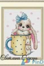 Bunny in Cup by Svetlana Sichkar in XSD
