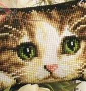 Vervaco 1210-1011 Kitten Rectangular Cushion Front
