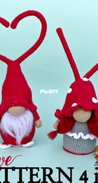 Tiknik Crochet Toys - Lilit Nikoyan - L O V E gnomes