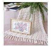 Mary Maxim-Bobbles and Lace Knit Afghan-Free