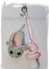 haakmuts - mouse slipper and pacifier - dutch