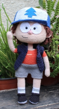 Chamal Amigurumi - Amanda Trejo - Gravity Falls - Dipper Pines- Spanish