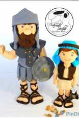 Ateliê Costurando Sonhos By Zilma Rocha- Gratuita Serie Biblica Davi & Golias - Felt - Portuguese