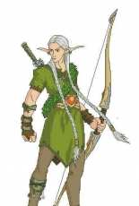 Elven archer from Heroes of Might and Magic V  _free Russian pattern