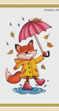 Moiseeva Stitch - Fox With An umbrella by Mariana Moiseeva