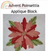 Wee Folk Art-Advent Poinsettia Applique Block