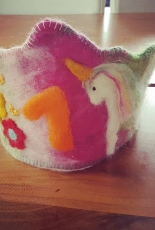 Felted birthday crown