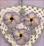 Annies Attic - Dot Drake - EAC0242 - Pansy Pot Holder