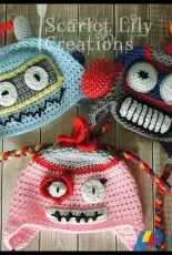 Scarlet Lily Creations - Jamie Huisman - Robot Crochet Hat