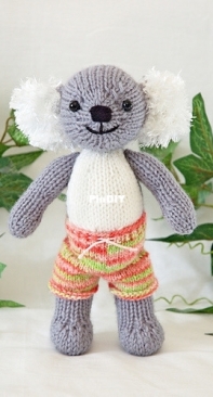 Fuzzy Mittens- Surfer Koala by Barbara Prime