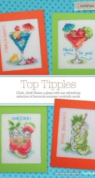 Top Tipples - Cocktail Cards by Susan Bates from Cross Stitcher 398 PCS + XSD