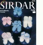 Sirdar 3175 - Crochet Baby Bootees