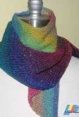 Pocket Meadow Farm Zigs & Zags Scarf by Ellen Kardell-Free