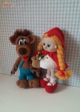 Red riding hood and wolf