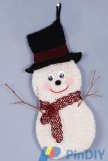 Crochet Memories - Cylinda Mathews - 0598 - Jolly Snowman Holder