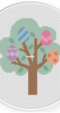 Daily Cross Stitch - Easter Egg Tree
