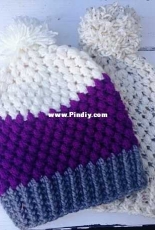 Hey Carrie - Carrie  Chambers - Adult Puff Stitch Beanie - Free