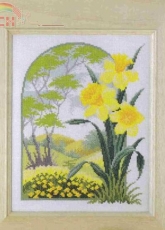 Golden Glow by Sheila Hudson from Cross Stitch Collection 154