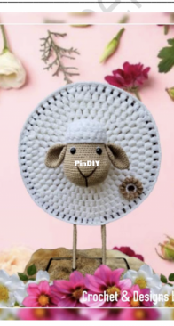 Crochet and Designs by Monique - Monique Knoef ter Welle - Sheep Wooly Ring Animals - Schaap Wooly Ring dieren - Dutch