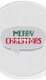 Daily Cross Stitch - Merry Christmas Speech Bubble
