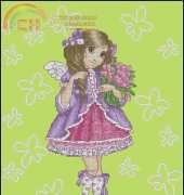 Girl with bouquet by Milana
