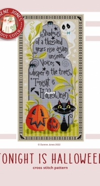 Durene Jones Cross Stitch - DJXS2456 - Tonight is Halloween by Durene Jones