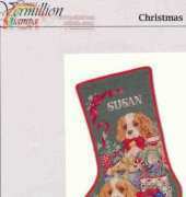 The Vermillion Stitchery 099 Christmas Puppies Stocking