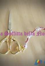 Pink beaded scissorfob