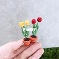 Miniature Potted Tulips - Lala Nguyen - English