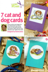 7 Cat and Dog Cards by Durene Jones from Cross Stitch Crazy 125