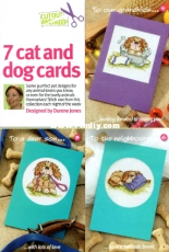 7 Cat and Dog Cards by Durene Jones from Cross Stitch Crazy 125